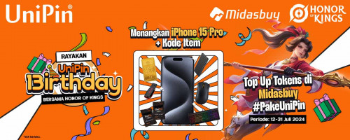 Meriahkan UniPin 13irthday bersama Honor of Kings – Top Up Tokens & Miliki Skin Impian s.d iPhone 15 Pro